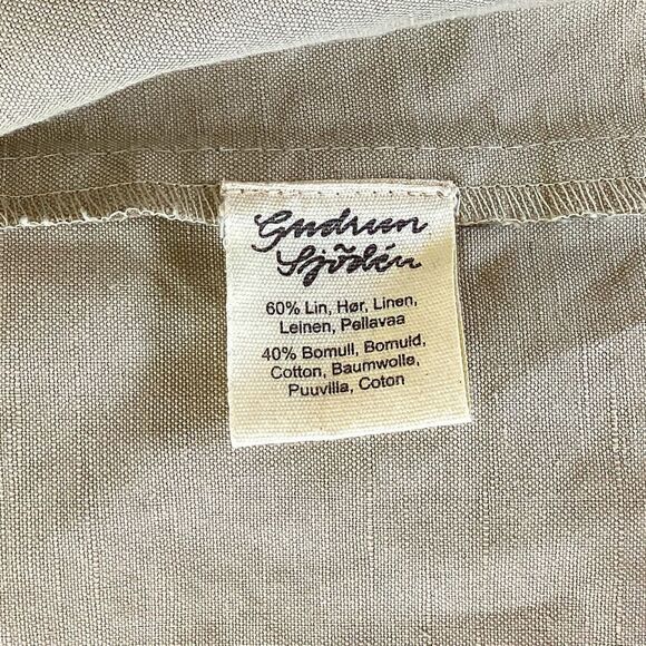 GUDRUN SJODEN Size Small S Open Jacket Topper Lagenlook Tan Beige Linen Cotton - Picture 8 of 8